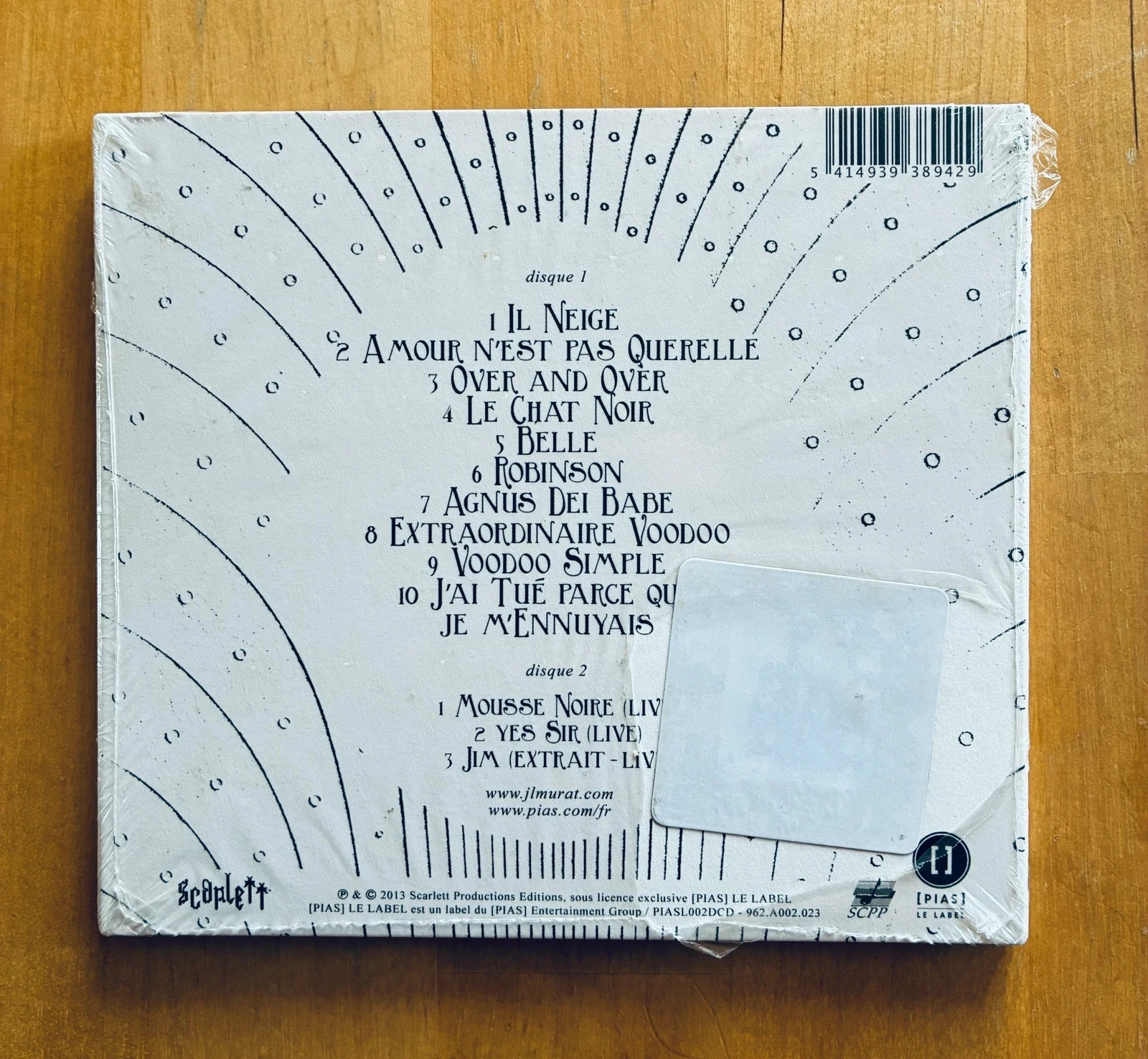 CD digipack Jean-Louis Murat Toboggan édition collector. – photo 2